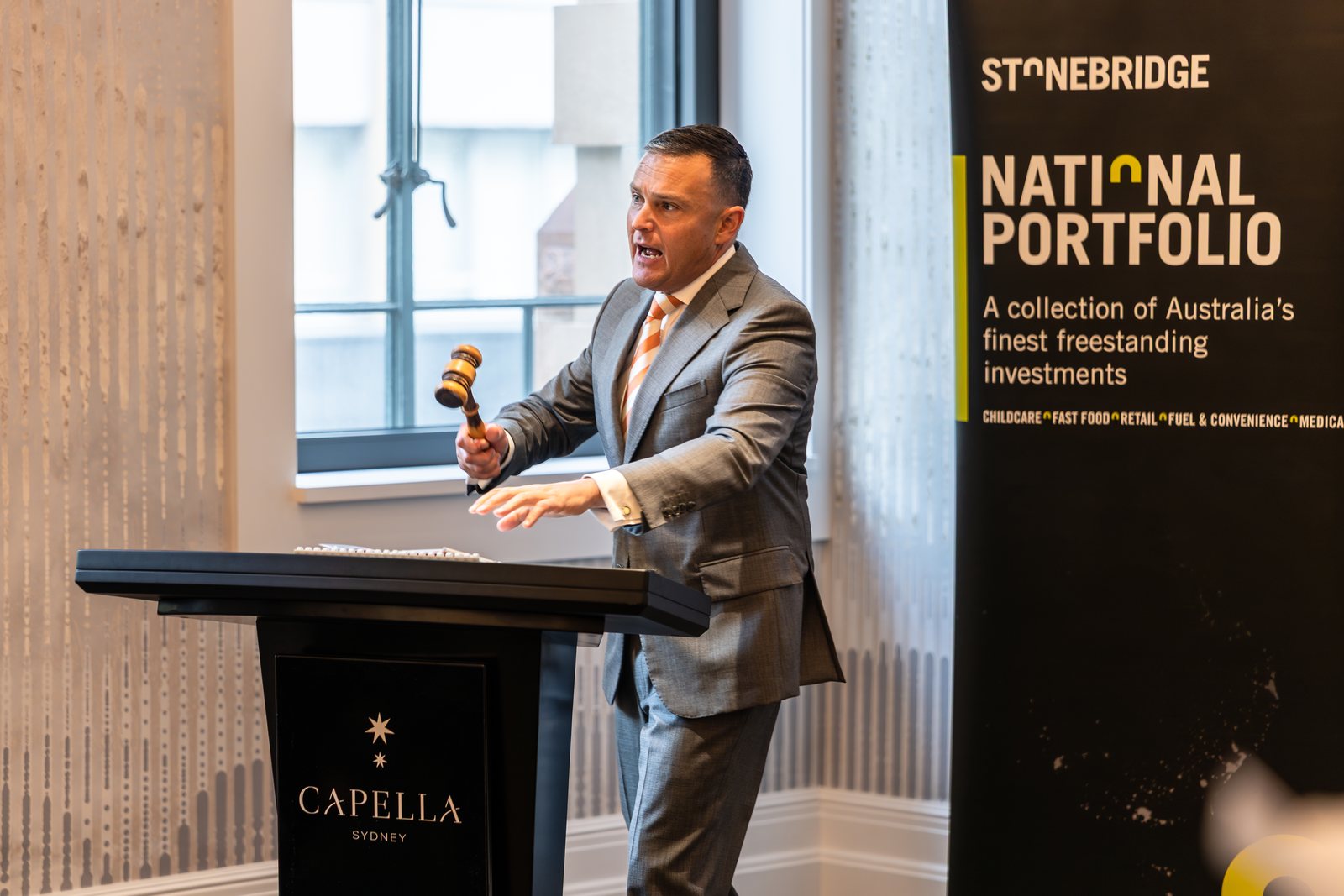 Capella Sydney — a working auction room inside one of the city's most beautiful heritage buildings. Not a bad place to spend a Tuesday.